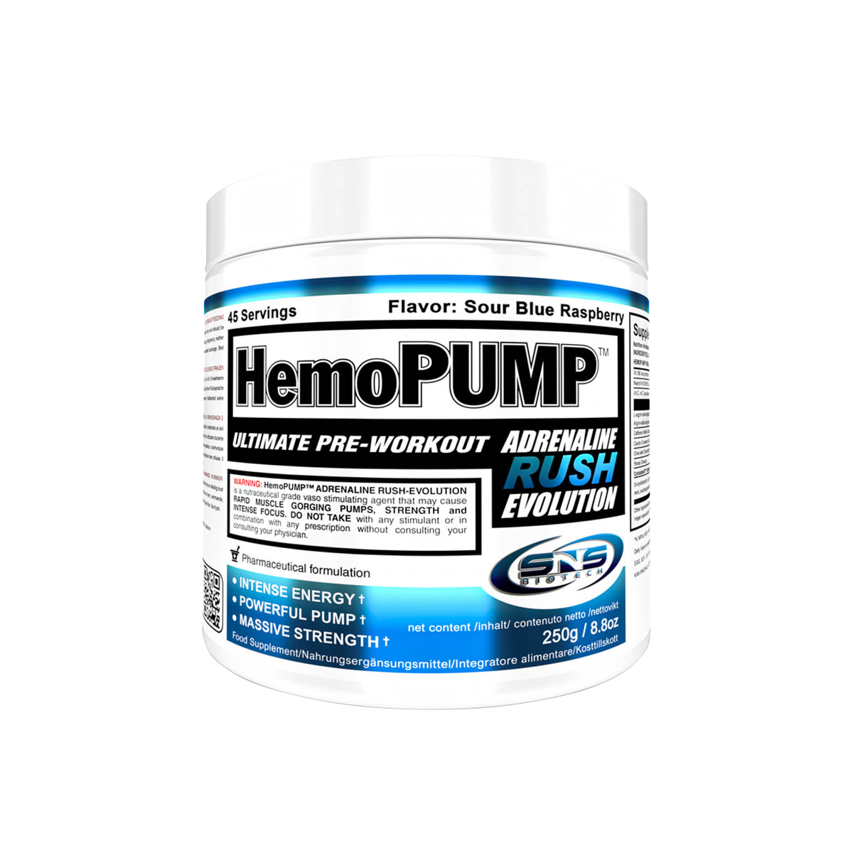 HemoPUMP, 250g, Blue Raspberry - GoActiveShop