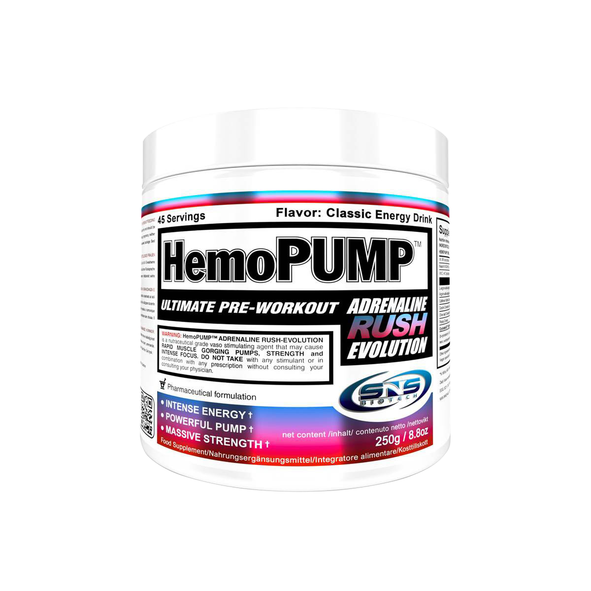 HemoPUMP, 250g, Classic Energy Drink - GoActiveShop