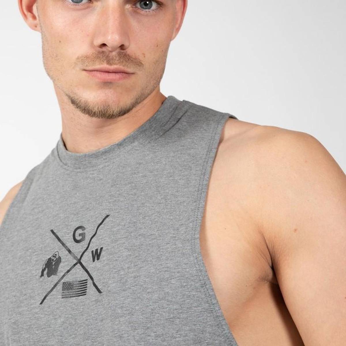 Cisco Drop Armhole Tank Top - Gray/Black - GoActiveShop